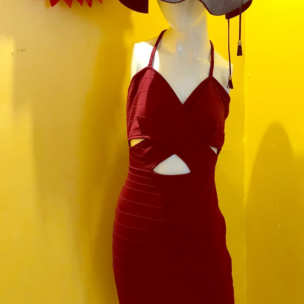 Sexy open at front dress